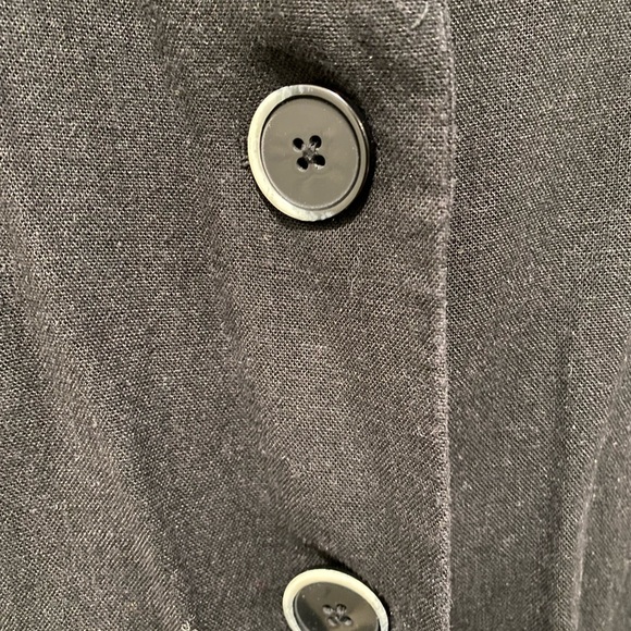 ▫️Mango▫️Long Black Linen Jacket - Picture 3 of 4